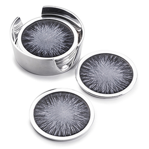 Juego de 4 posavasos de acero, soporte - Product Image 6