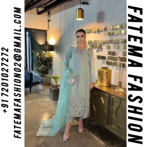 Diseño atractivo Ropa étnica de mujer Faux Georgette con bordado Ropa de fiesta Salwar Kameez Conjuntos a los precios más bajos OEM ODM - Product Image 3