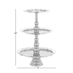 ขาตั้งเค้กงานฝีมือสุดหรูสำหรับขาตั้งเค้กคริสตัลสำหรับงานวันเกิด ขอบโลหะแบบไม่ก่อให้เกิดแรงกระแทก สำหรับผู้ค้าส่งรายใหญ่ - Product Image 3