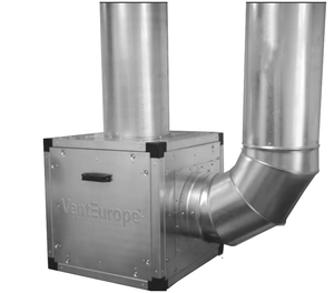 Ventilateur centrifuge industriel en ligne de boîte d'échappement 380 V. Moteur 0.25 kW HP 1600 m3 /h 120 C VE315-SDF-T de travail continu - Product Image 6