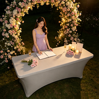 Housse de table élastique professionnelle, tissu extensible ajusté pour banquets commerciaux, mariages et festivals en plein air