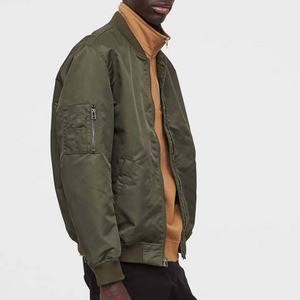 Chaquetas de bombardero impermeables de invierno de manga larga para hombre de High Street Servicio OEM Stand Collar para Primavera en Pakistán 2025 - Product Image 3