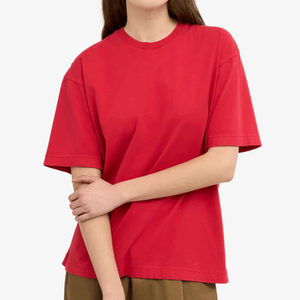 Camiseta Informal Holgada de Gran Tamaño para Mujer, 100% Algodón, Negra, Estilo Urbano, Cuello Redondo, Jersey Transpirable de Secado Rápido para Verano - Product Image 4