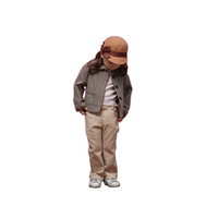 Nouveau design Veste Boutique Collection Tenues Veste à col claudine à carreaux pour enfants Fabricant de qualité