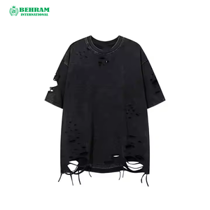 เสื้อยืดคอกลมทรงหลวมสำหรับผู้ชาย น้ำหนักเบา ไหล่ตก ราคาดีที่สุด ผลิตในปากีสถาน เป็นมิตรต่อสิ่งแวดล้อม ผ้าฝ้ายออร์แกนิค 100% ป้องกันการเป็นขุย - Product Image 3