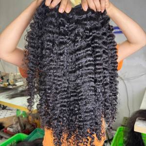 Top qualité offre spéciale vietnamien Qhair pas de perte de cheveux bruts noir birman Curl Double faisceaux tirés de Qhair - Product Image 5