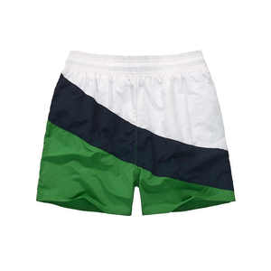 Light Men Gym Shorts Logotipo personalizado Blanco y verde fluorescente Pantalones cortos para correr - Product Image 4