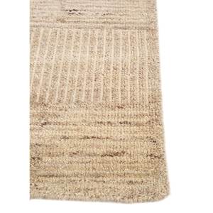 พรมขนสัตว์ถักมือสีเบจและสีน้ำตาลลายเรขาคณิตสำหรับห้องนั่งเล่น ทางเข้าบ้าน โถงทางเดิน และพื้นที่วัยรุ่น-AKWL-1358 - Product Image 4