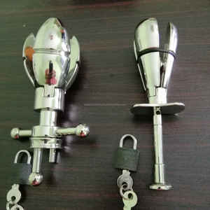 Hersteller und Großhändler Edelstahl Abschließbarer Analplug Asslock Metall BDSM Verschluss-Plug Metall-<span class=keywords><strong>Dildo</strong></span> - Product Image 6