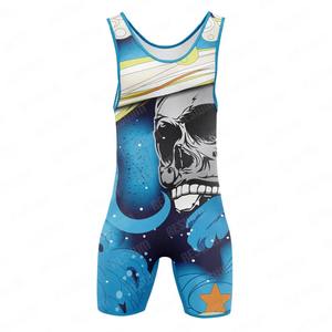 Singlets de lutte hommes puissance ascenseur haltérophilie hommes Singlet combinaison de lutte - Product Image 2