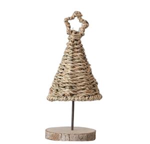 Grossiste ODM sapin de Noël en jonc de mer personnalisé avec socle en bois pour décoration de table décorative de Noël d'automne fabriqué au Vietnam - Product Image 2