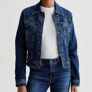 แจ็กเก็ตยีนส์ผ้าฝ้ายผ้ายีนส์กระเป๋าคาดอกแบบปรับได้สำหรับผู้หญิงวินเทจฟอกสีเข้มสำหรับฤดูหนาวฤดูใบไม้ร่วงและฤดูร้อน - Product Image 6