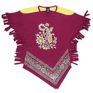 Camiseta estampada de media manga para niñas - Morado - Product Image 1