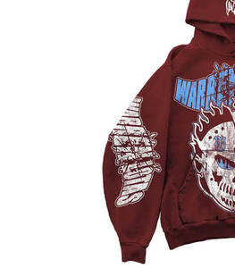 Hombres Custom Rhinestone Sublimación Sudaderas DTG DTF Impreso Sudadera Streetwear Oversized Pullover Factory Supply - Product Image 2