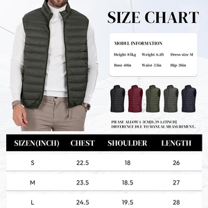 Veste sans manches matelassée en duvet de canard pour homme, taille régulière, logo imprimé personnalisé, respirante, légère, pour l'hiver - Product Image 5