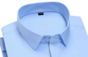 Chemises formelles pour hommes décontracté hommes plaine blanc à manches longues manteau vérifier mince travail en gros hommes chemises habillées - Product Image 4