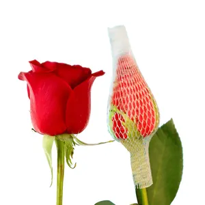 Manicotto di protezione in plastica rete da imballaggio bianca per fiori/rete per boccioli di fiori epe/red de flores