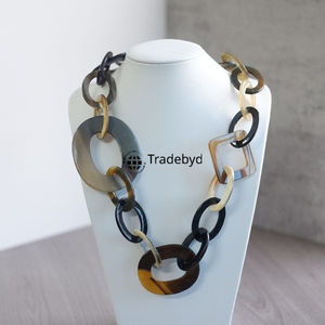 Collar de cuerno Tradebyd, joyería Tribal elegante, collar ecológico hecho a mano para hombres y mujeres - Product Image 2