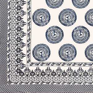 ผ้าปูที่นอนผ้าฝ้ายแท้ขนาดคิงไซส์พิมพ์ลายเข้ารูปและแบนพร้อมเทคนิคทำด้วยมือรวมถึงปลอกหมอนแฮนด์เมดช่างฝีมือ - Product Image 3