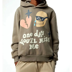 Vente Flash 2025 – Sweat à Capuche Homme Coupe Classique en Coton Lourd/Fibre de Bambou/Polyester Doublé Polaire avec Impression en Relief, Séchage Rapide - Product Image 3