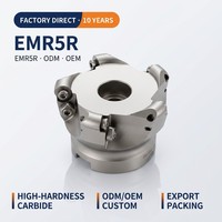 EMR5R 4T/6T Fraise à surfacer indexable à nez rond avec inserts RPMW1003 4 cannelures ODM et OEM personnalisables pour les opérations de fraisage