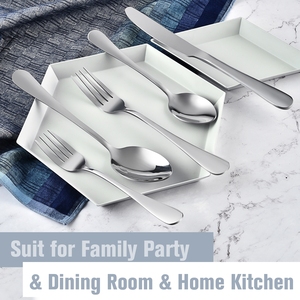 Argenterie de haute qualité et bon marché en argent miroir pour restaurant, hôtel, couverts en acier inoxydable, ensembles de couverts de mariage - Product Image 3