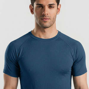 เสื้อยืด GS Blue Cross Flex Tee ผ้าฝ้ายออร์แกนิค 100% แบบถัก พิมพ์ลายซิลค์สกรีน โพลีเอสเตอร์ 100% - Product Image 5