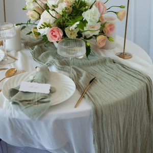 Vente en gros de chemin de table en gaze noire motif imprimé fromage tissé pour la maison hôtel fêtes et mariages - Product Image 5