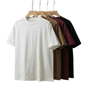 T-shirts en coton personnalisés, col rond uni, tissu en bambou tricoté, impression personnalisée OEM, t-shirt vierge - Product Image 6