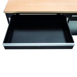 Usag Workbench with Wooden Top and 2 <b>Drawers</b> <b>Tool</b> Cabinet for Workspace Organization - Product Image 3