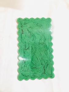 Tabla de queso de resina rectangular de diseño festoneado en verde, bloques picadores de madera de 14 pulgadas para verduras y accesorios de cocina - Product Image 6