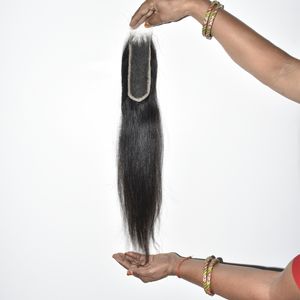 Nouvelle marque indienne New Fashion cheveux humains Remy véritables fermetures HD extensions droites disponibles au prix de gros par exportation - Product Image 2