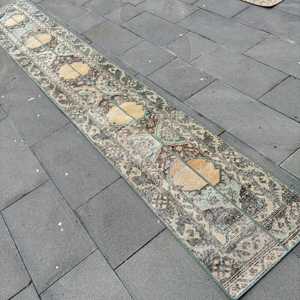 Tapis turc de 1,8 x 12,4 pieds, tapis vintage marron camouflage - Product Image 4