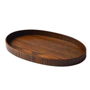 Plateau de service traditionnel en bois pour des expériences culinaires culturelles améliorant la présentation authentique des aliments - Product Image 4