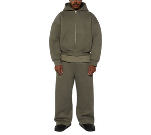 Survêtement oversize pour hommes, ensembles de survêtement amples en coton/polaire 100%, pantalons de jogging et survêtement à capuche pour hommes, haute qualité - Product Image 4