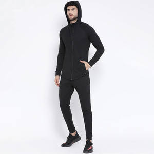 Sudaderas con capucha y pantalones para hombre, chándal masculino con logotipo personalizado y cremallera, venta al por mayor - Product Image 4