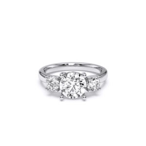 ชุดง่ามเพชรโมอิส E-F 3.00กะรัต/VVS-VS เพชรโมอิสเจียระไนแบบกลมแหวนหมั้นทำจากหิน3ชิ้นสำหรับผู้หญิง - Product Image 1