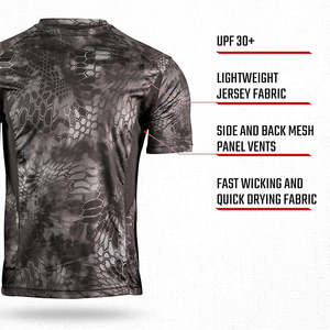 Wholesale Quick Dry Sun Protection Blank <b>Camo</b> Tournament Fishing Shirts <b>Short</b> Sleeve 100% Polyester Spandex Fishing Wear - Product Image 4