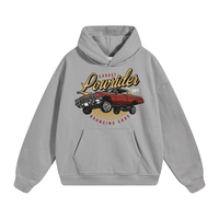 Sweat à capuche tricoté grande taille pour homme, hiver 2026, couleur unie, 100% coton molletonné, coupe oversize, vêtements personnalisés OEM, vente en gros