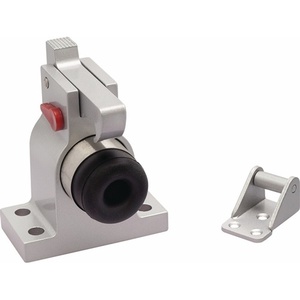 SCHNEGEL Aluminum Silver-Colored Baked Enamel Door Stop 001/588/1 Floor Mounting for Blinds <b>Shades</b> & Shutters - Product Image 1