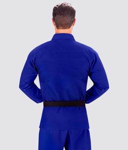 Uniforme de Karate de algodón transpirable azul personalizado al por mayor de fábrica para hombres, mujeres y niños, ropa cómoda para artes marciales a precios económicos - Product Image 3