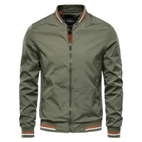 Blouson d'aviateur de couleur unie de meilleure qualité pour hommes blousons d'aviateur décontractés coupe ajustée pour hommes et femmes vente en gros