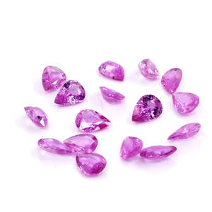 Saphirs roses du Mozambique naturels, taille poire calibrée 3x5mm & 4x6mm, pierres précieuses naturelles facettées pour la création de bijoux - Product Image 4