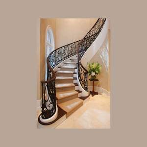 Grand <span class=keywords><strong>escalier</strong></span> en fer forgé à double hélice comme point focal pour les maisons et les propriétés de luxe - Product Image 4