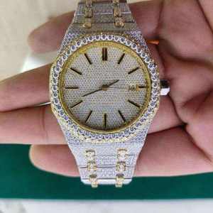 Ultimate Luxury Fashion Moissanite Quartz Stainless Steel <b>Watch</b> Full Diamond Iced Finish Automatic Mechanical Movement Unisex - Product Image 2