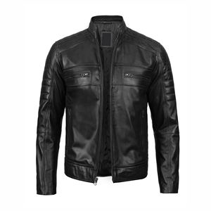 Chaqueta de cuero con estampado de logotipo personalizado de calidad superior para hombre Chaqueta de cuero genuino de nuevo diseño a la venta - Product Image 3