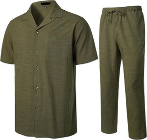 Conjuntos de chándal Sirt para hombre de talla grande con botones y logotipo personalizado de alta calidad OEM a la venta - Product Image 2