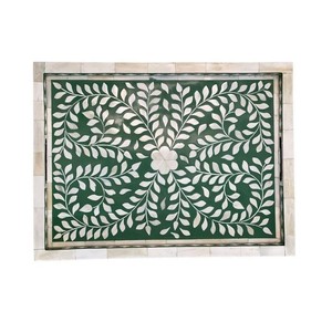 Plateau de service en incrustation d'os pur de qualité supérieure pour la maison Hôtel Restaurant Table à manger élégante Plateau décoratif - Product Image 1