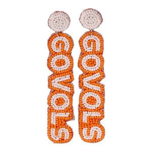 Colección de pendientes colgantes de gota especiales deportivos con cuentas Pendientes colgantes de gota bordados de la India - Product Image 1