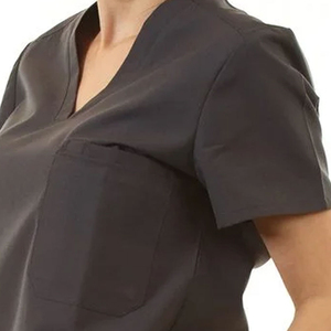 Ensemble de tenue médicale unisexe en denim, coton, polyester et élasthanne, pour médecins et infirmières, vêtements de travail hospitaliers, vente en gros, HI 2026 - Product Image 6